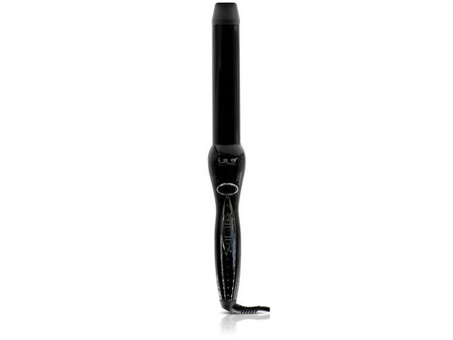 ISO Beauty The Digital Twister - 32mm Tourmaline-Infused Ceramic Pro Curling Wand w/ Cool Tip - Gold Collection - Black