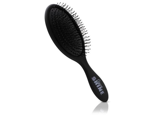 ISO Beauty AquaShine Wet & Dry Soft-Touch Paddle Hair Brush - Black
