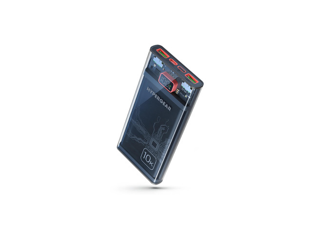 HyperGear ClearCharge 10000mAh Transparent PD Power Bank - Black