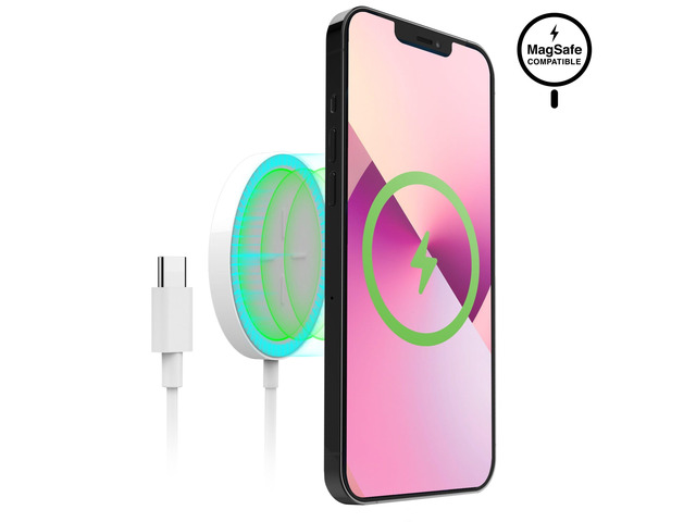 HyperGear Universal Magnetic 15W Wireless Fast Charger - White