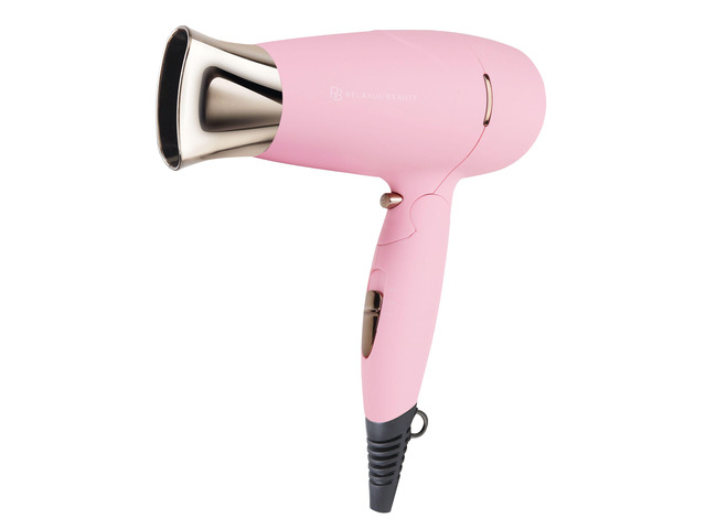 Relaxus Beauty Dry2Go 1875W Ultra Light Dual Voltage Travel Blow Dryer - Pink Blush