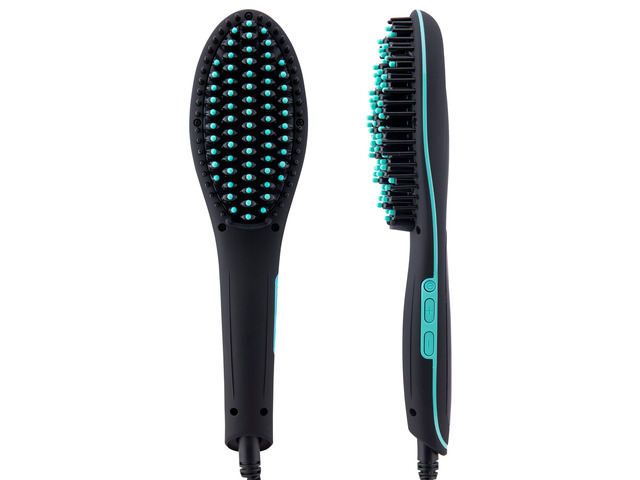 Relaxus Beauty Brush Out Ceramic Straightening Ionic Brush - Turquoise