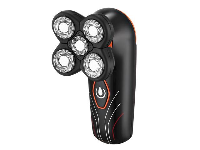 VYSN 4D IPX7 Waterproof 5 Floating Heads Rotary Electric USB Shaver for Men - Black