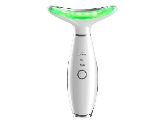 VYSN Anti Aging Face & Neck Beauty Device - 3 LED Modes with Vibration - White