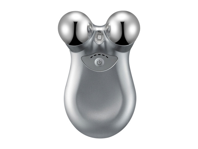 Vista Rechargeable Micro-Current Face and Neck Roller - Intelligent 5-Gear Facial Massager for Skin Tightening, Lifting, and Wrinkle Reduction - Gray