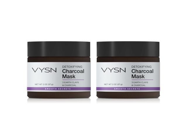 Vista Detoxifying Charcoal Mask - 3 Earth Clays & Charcoal - 2-Pack - No Color