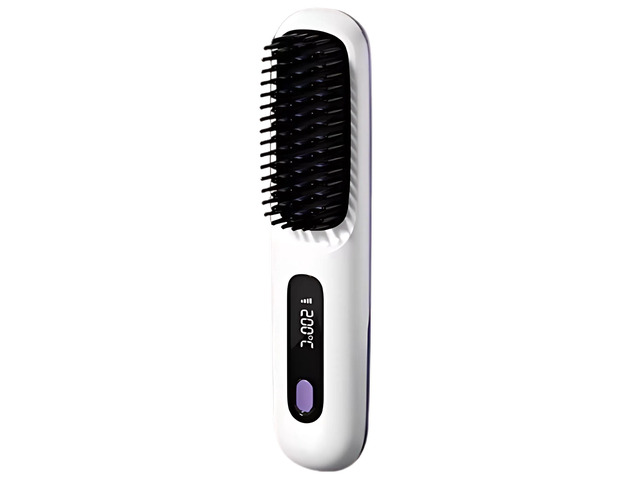 VYSN HeatWave 2-in-1 Mini Wireless Straightening Comb - White