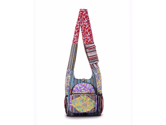Kathmandu Collection Butterfly Design Hobo Bag - Multi