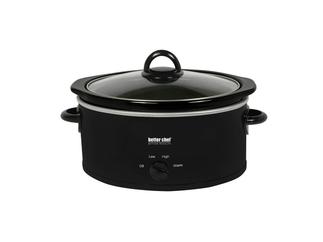 Better Chef 3-Quart Round Slow Cooker - Black