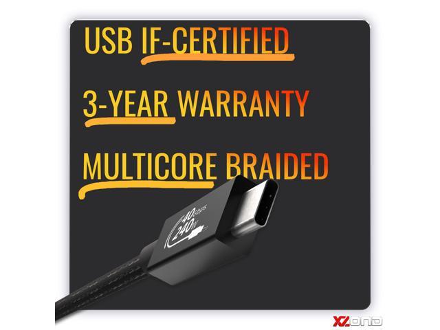 XZOND IF-CERTIFIED USB4 Cable 240W Charging, 8K Video, 40Gbps Transfer