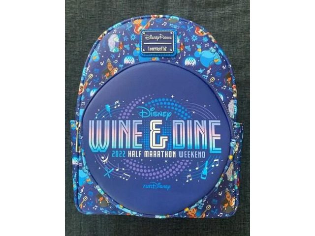Disney runDisney Wine and Dine 2022 Race Loungefly Backpack with Coco Soul Genie Sisu