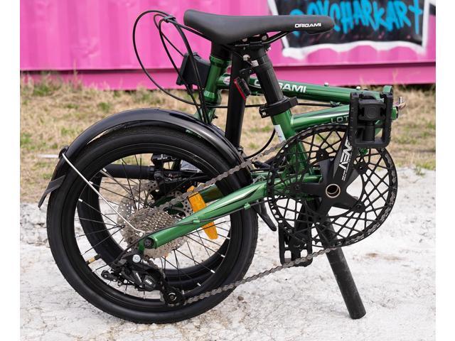 The Origami Lotus packs a lot of performance into a compact and sporty package. Chromoly frame, 16' wheels, 9-speed gear set, 58T chainring, and...