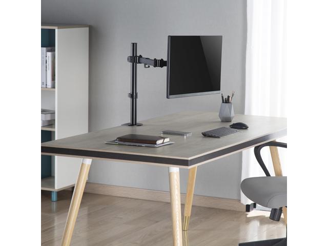 Stand Steady Dual Monitor Mount Clamp-On Height Adjustable Monitor Arm Vesa Mount Fits 1 Screen 13 - 32 Inches Black