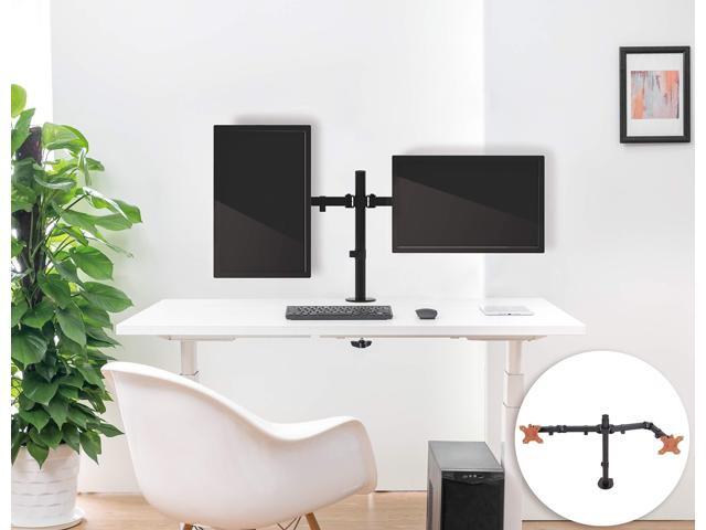 Stand Steady Dual Monitor Mount| Clamp-On Height Adjustable Double Monitor Stand with Desk Clamp| Full Articulation VESA Mount Fits Most LCD/LED Monitors 13-32 Inches | Black - image 5