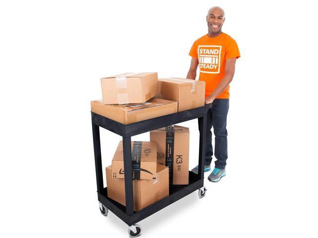 Stand Steady Original Tubstr 2 Shelf Utility Cart/Service Cart Supports up to 400 lbs. - Heavy-Duty Storage Cart for Garage, Warehouse, Kitchens,...