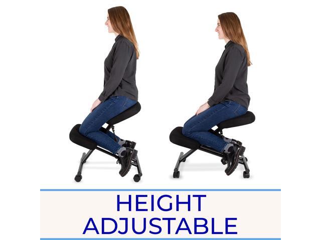 ProErgo Pneumatic Ergonomic Kneeling Chair Fully Adjustable Mobile Office Seating Improve Posture to Relieve Neck & Back Pain Easy Assembly ...
