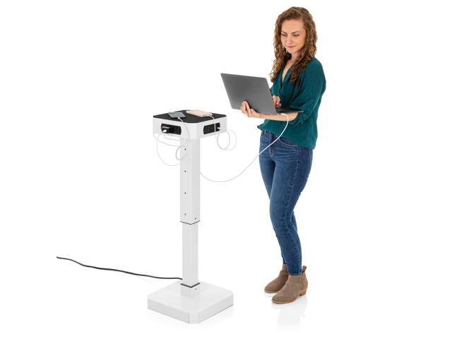 Stand Steady PowerPro Charging Station Mobile Power Tower for Multiple Devices Charging Tower with 8 USB-A Ports and 8 AC Outlets UL...