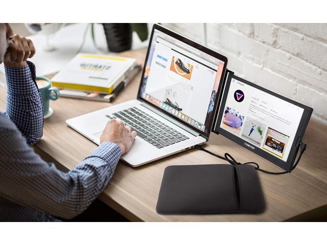 SideTrak Slide Portable Monitor 12.5' Screen with Carrying Case - Attaches to Your Laptop for Easy Travel - Efficient USB Power - Fits Mac and PC...