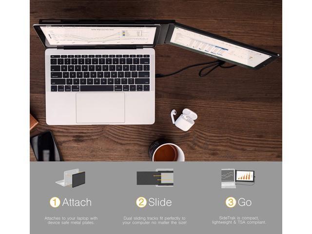 SideTrak Slide Portable Monitor 12.5' Screen with Carrying Case - Attaches to Your Laptop for Easy Travel - Efficient USB Power - Fits Mac and PC...