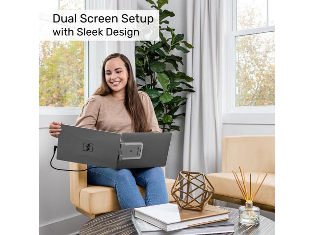 SideTrak Swivel 14 Attachable Portable Laptop Monitor FHD IPS USB Laptop Dual Screen with Kickstand Mac, PC, & Chrome Compatible Fits All...
