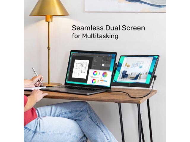 SideTrak - Swivel 14" Attachable Portable Monitor – - Black - image 4