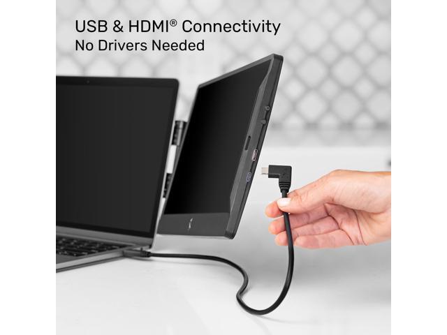 SideTrak - Swivel 14" Attachable Portable Monitor – - Black - image 7