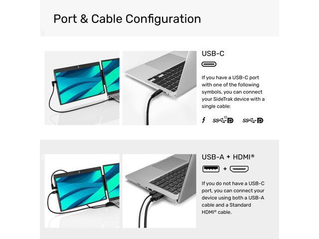 SideTrak - Swivel 14" Attachable Portable Monitor – - Black - image 8