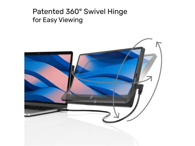SideTrak - Swivel 12.5" Attachable Portable Monitor - Black - image 3