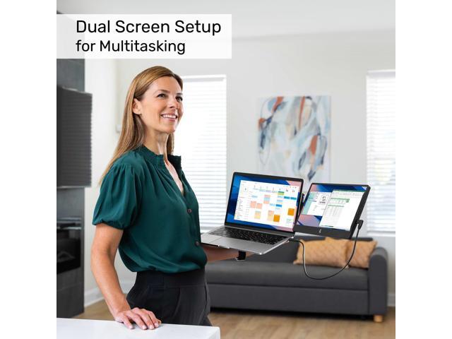 SideTrak - Swivel 12.5" Attachable Portable Monitor - Black - image 4