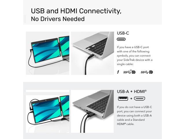 SideTrak - Swivel 12.5" Attachable Portable Monitor - Black - image 7