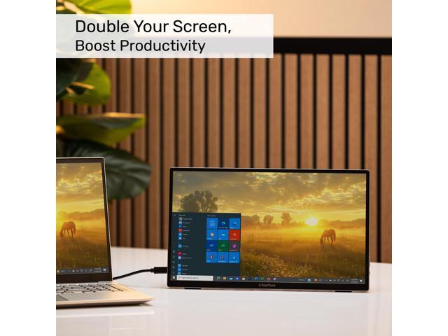 SideTrak Solo Essential 15.6'' Portable Monitor Extender, FHD LCD Laptop Dual Screen with Kickstand, Compatible with Mac, PC, Chrome, Powered by...