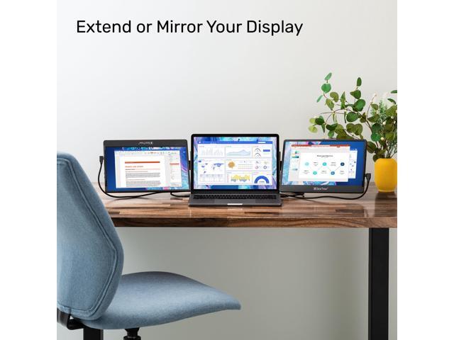 SideTrak - Swivel Triple 12.5" Attachable Portable Monitor - Black - image 6