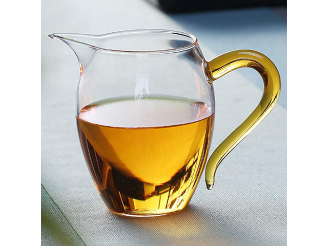 Gong Dao Bei, Glass Cha Hai for Gong Fu Tea & Coffee or Cream Sharing Cup Milk Serving Pitcher HB-GB-2 (11.8 oz/ 350 ml)