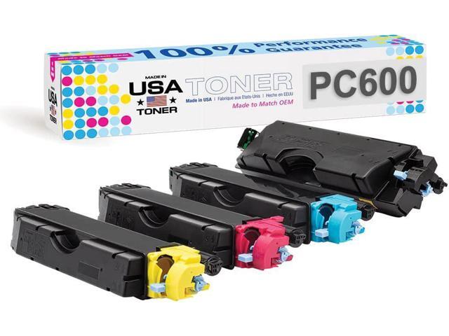 Made in USA Compatible Toner for Ricoh Lanier Savin PC600, 408310, 408311, 408312, 408313 (CMYK, 4 cartridges)