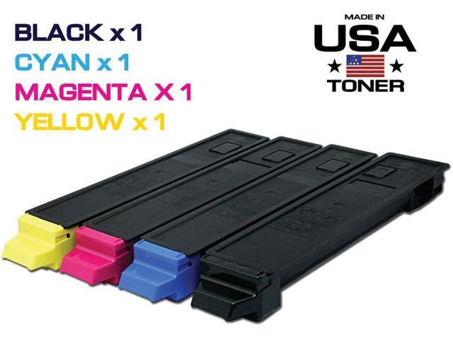 MADE IN USA TONER Compatible Replacement for Kyocera TK-897 Ecosys FS C8520 FS C8525 TASKalfa 205c 255c, Copystar TK-899 (CMYK, 4 Pack)