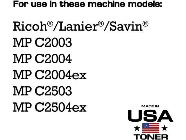 MADE IN USA TONER Compatible Replacement for Ricoh MP C2003 MP C2503 MP C2004 MP C2504 Lanier Savin MP C2003 MP C2503 841918 (Black, 2 Pack)