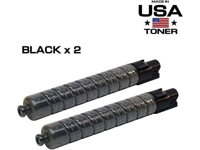 MADE IN USA TONER Compatible Replacement for Ricoh Aficio MP C2500 MP C3000 MP C2000, 884962, 888636 (Black, 2 Pack)