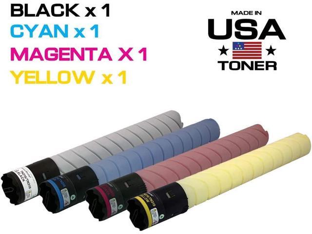 MADE IN USA TONER Compatible Replacement for use in Konica Minolta TN216, TN319, bizhub C220,C280,C360 (Black,Cyan,Yellow,Magenta, 4 cartridges)