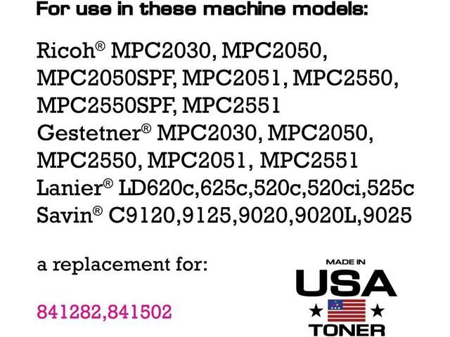 MADE IN USA TONER Compatible Replacement for Ricoh MP C2051, C2551, C2030, C2050, C2530, C2550, 9.5K Yield (Magenta, 1 Cartridge)