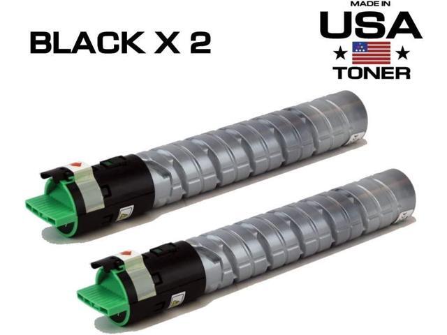MADE IN USA TONER Compatible Replacement for Ricoh MP C2051, C2551, C2030, C2050, C2530, C2550, 841586, 841500, 841280 (Black, 2 Pack)