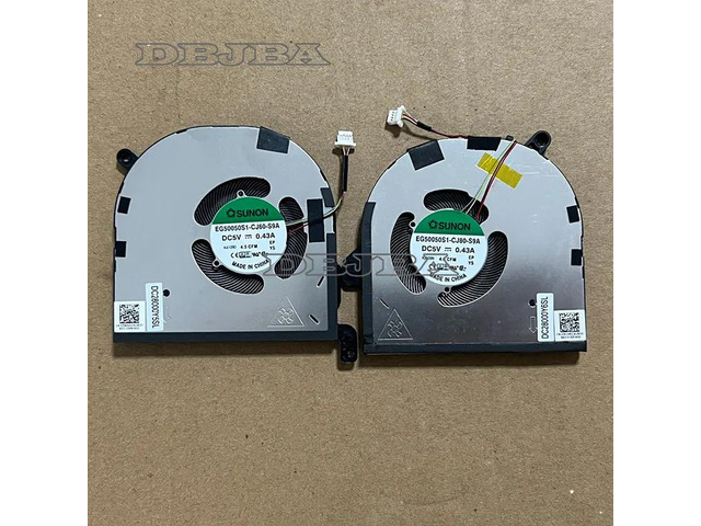 DBTLAP Laptop CPU GPU Cooling Fan For DELL XPS 15 9520 Precision 5570 EG50050S1-CJ80-S9A EG50050S1-CJ60-S9A 0594WG 0MC4KC