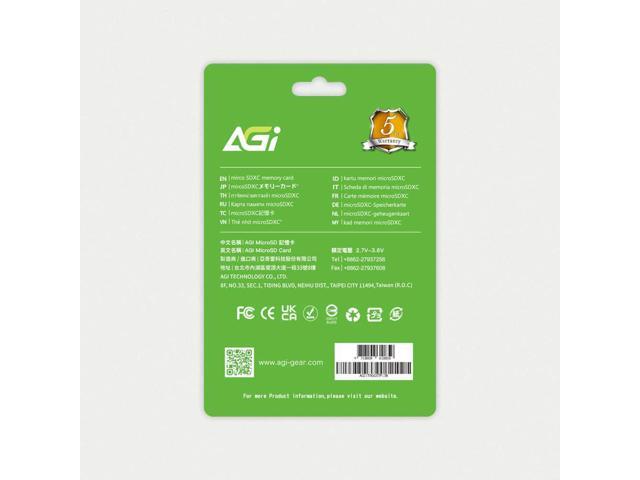 AGI 256GB TF138 MicroSDXC Memory Card C10 U3 V30 A2 Micro SD (R/W Speed up to 98/70 MBs) SD Card Adapter is accompanied for Using with DSLRs,...