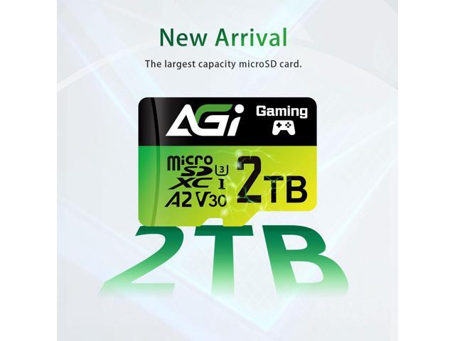 AGI 2TB TF138 MicroSD Memory, High-Capacity Storage Suit for Gaming. MicroSDXC A2 U3 V30 4K UHS-I U3 (Read Speed up to 170 MB/s, Write Speed up to...