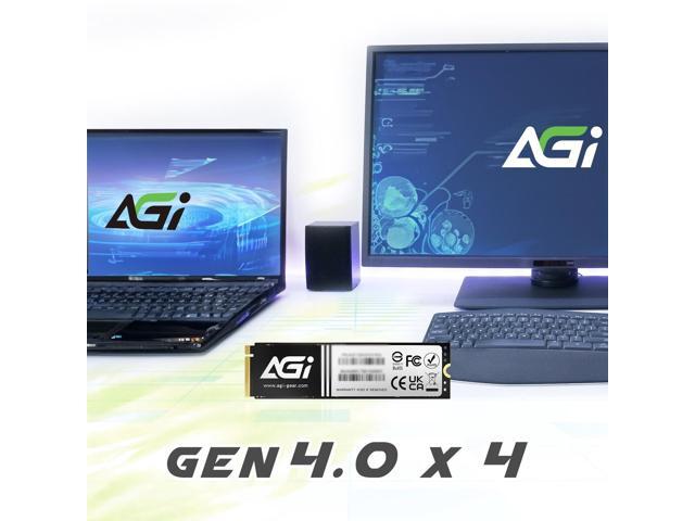 AGI AI818-43 1TB NVMe M.2 2280 PCIE GEN4.0x4 Internal Solid State Drive(SSD) (R/W Speed up to 4700/2800) with Graphite Heat Sink