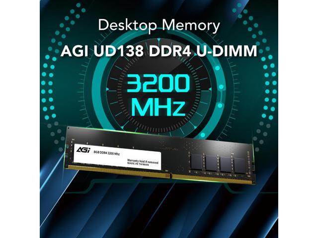 AGI UD138 8GB 288-Pin PC RAM DDR4 3200 (PC4 25600) with Desktop Memory Model AGI320A08UD138