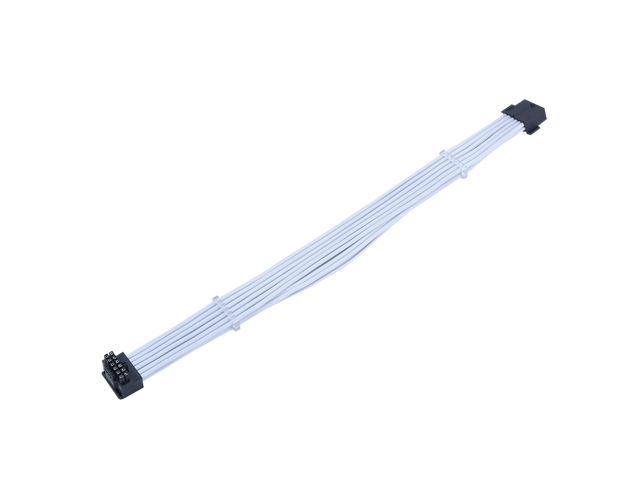 X-Enlazar Superior 600W PCIe 5.0 / Gen 5 90 Degree L-Angled Patent 12VHPWR PSU Extension Cable / White / 12+4pin to 12+4pin Extension Connector /...