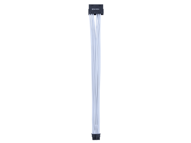 X-Enlazar Superior Dual 6+2pin to 12VHPWR Extension Cable 300mm / 600W PCIe 5.0 (Gen 5.0) 12+4pin PSU Cable / Mesh Paracord Sleeving / White