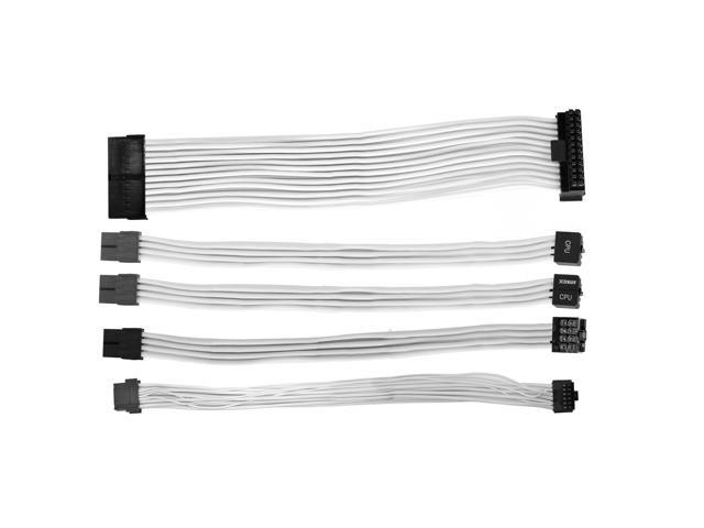 X-Enlazar Individual Sleeved Extension Cable Kit for Power Supply / M/B 24-PIN/ CPU 8-PIN / 8PIN PCI-E / 12VHPWR(600W PCIe 5.0 / Gen 5)*1 /Type-B...