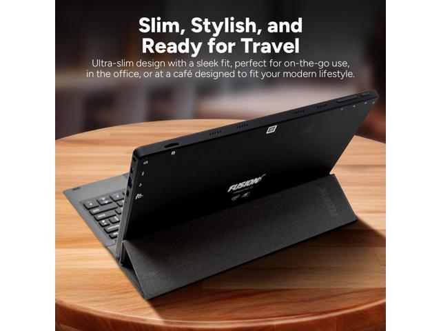Fusion5 10.1' Docking Keyboard for Fusion5 Windows Tablets - Slim & Stylish Keyboard with Premium Canvas Case & Built-in Stand - Convert Your...