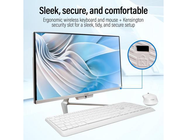 Fusion5 23.8' Full HD All-in-One Desktop Computer - 16GB RAM, 512GB SSD, Intel 13th Gen, Windows 11, Dual-Band WiFi, HDMI, USB 3.0, FHD IPS Display...